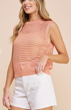 Load image into Gallery viewer, Sunset Shimmers Crochet Sweater

