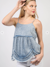 Load image into Gallery viewer, Sunny Day Denim Babydoll Top
