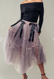 Sugar Plum Tulle Midi Skirt