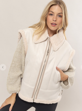 Load image into Gallery viewer, Winter Chic Suede Vest-Cream
