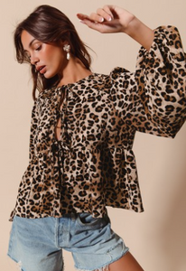 Make A Statement Leopard Print Blouse