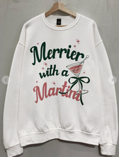 Load image into Gallery viewer, Merrier With a Martini Holiday Sweatshirt
