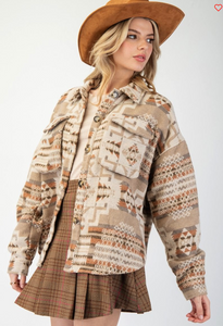 Dutton Aztec Shacket-Rust