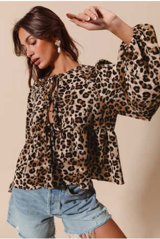 Making Statements Leopard Print Blouse