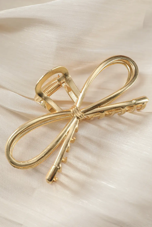 Gold Bow Hair Clip