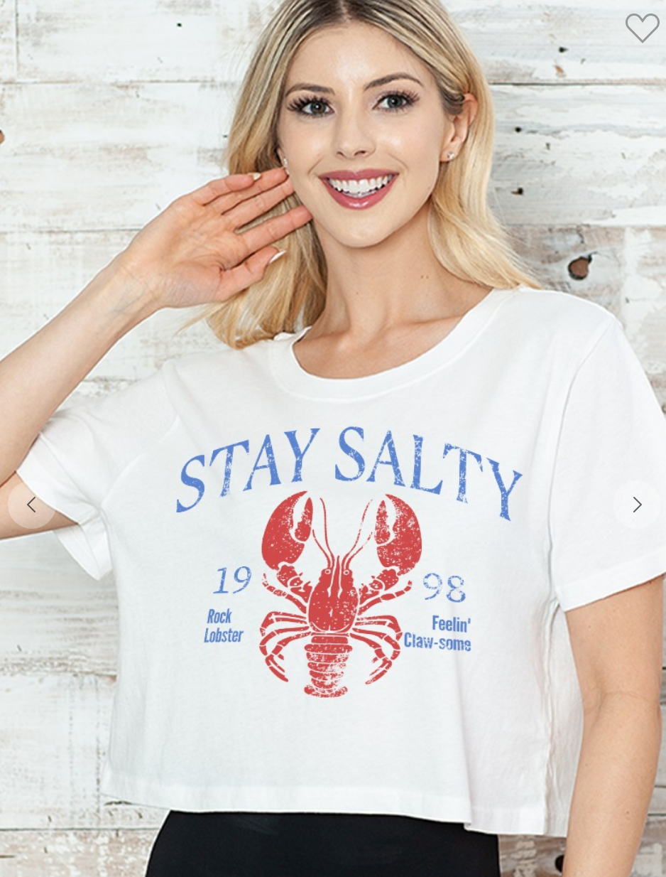 Stay Salty Cropped Tee