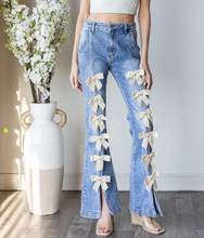 Load image into Gallery viewer, Coquette Denim Bow Jeans
