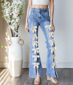 Coquette Denim Bow Jeans