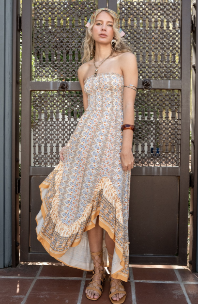 Boho Sunrise Maxi Dress