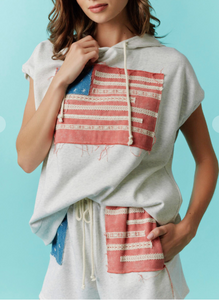 Stars & Stripes Knit Muscle Tank