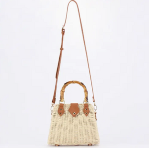 Structured Wicker Purse