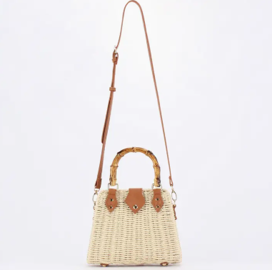 Structured Wicker Purse