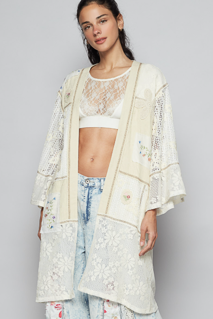 April Showers Patchwork Kimono