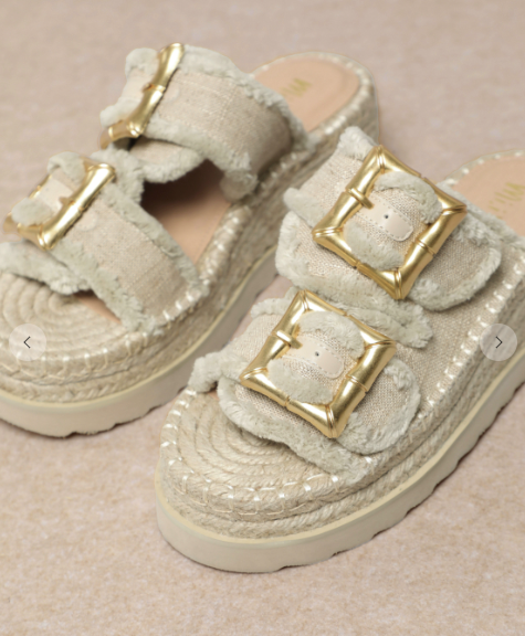 Wild Tides Denim Sandals-Sand