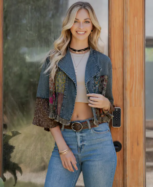 Washed Wanderer Vintage Patchwork Jacket