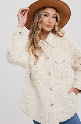 Summit Snuggle Shacket-Ivory
