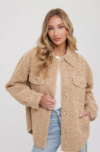 Summit Snuggle Shacket-Camel