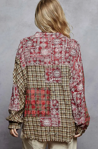 Fireside Fade Patchwork Top