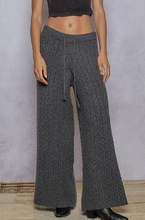 Load image into Gallery viewer, Apres Cable Knit Lounge Pants-Charcoal
