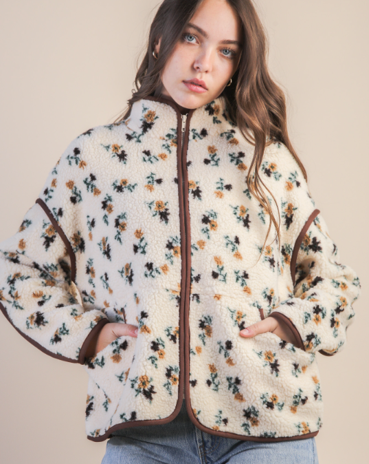 Vintage Bloom Fleece Jacket