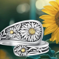 Sunflower Adjustable Ring