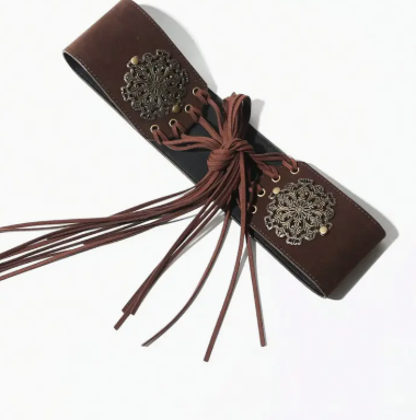 Wide Boho Belt With Tie