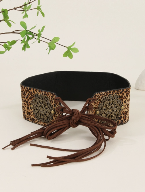 Wide Boho Belt With Tie