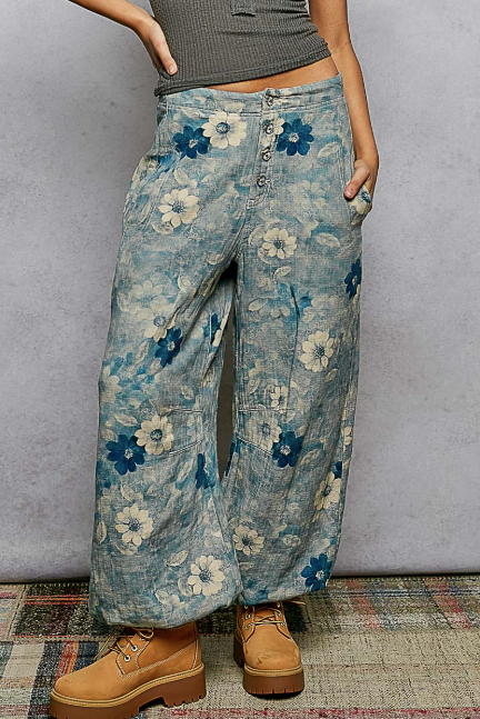 Gypsy Bloom Watercolor Joggers