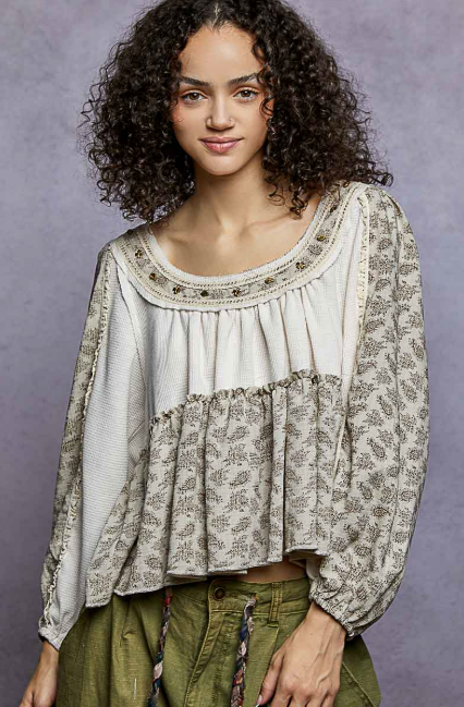 Wild Horizon Babydoll Top