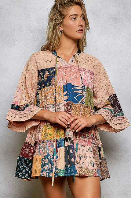 Patchwork Poetry Boho Blouse