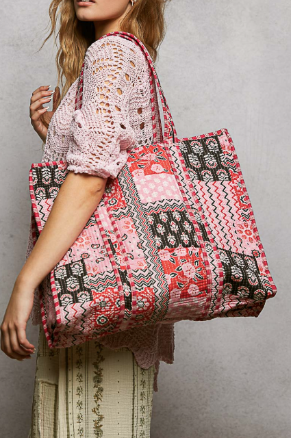 Vintage Daydream Quilted Tote