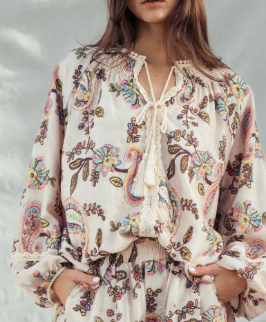 Summer Whimsy Embroidered Blouse