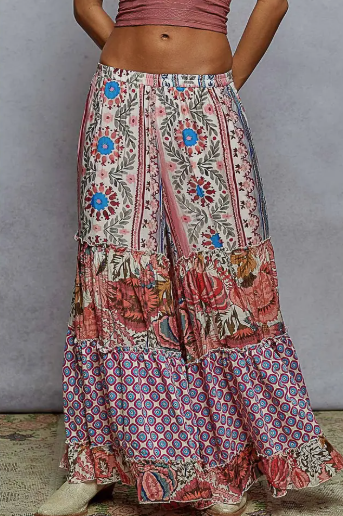 Wild Bloom Tiered Palazzo Pants