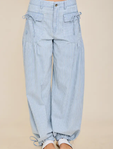 Harbor Stripe Denim Joggers