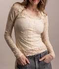 Delicate Floral Mesh Top