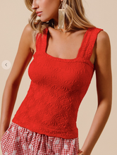 Load image into Gallery viewer, Floral Jacquard Seamless Tank Top
