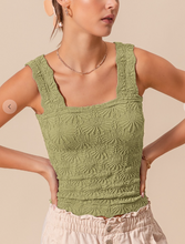 Load image into Gallery viewer, Floral Jacquard Seamless Tank Top
