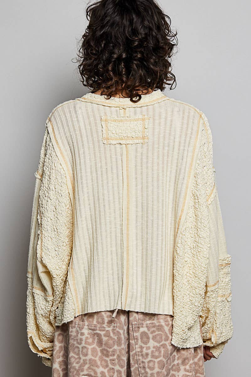Ribbed Knit Relaxed Top by POL