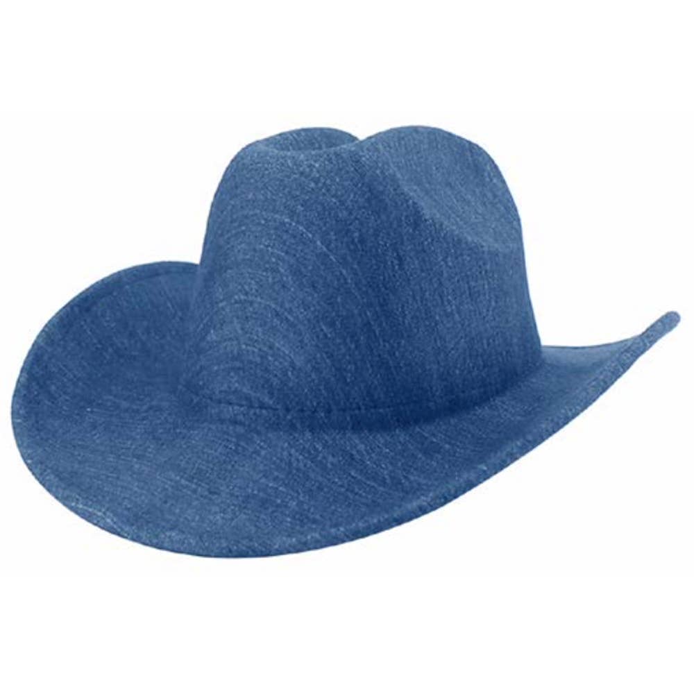 Denim Western Hat