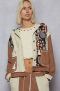 Jacquard & Knit Hoodie by POL