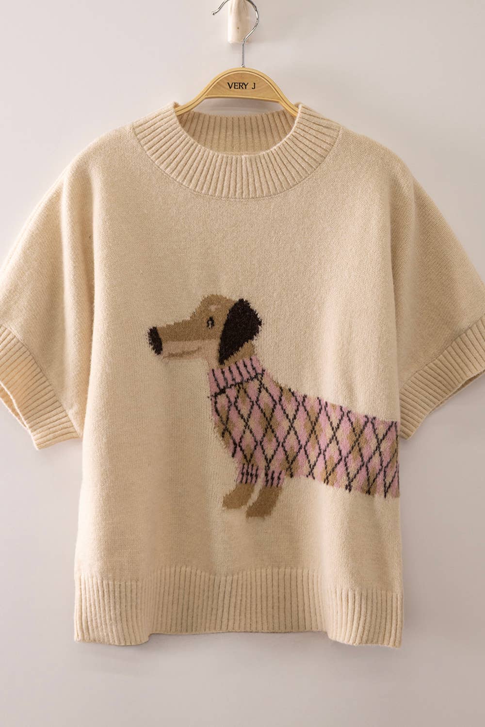 Dachshund Short Sleeve Knit