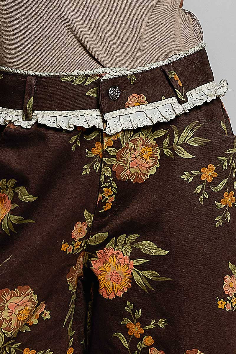 Fall Floral Wide Leg Pants by POL