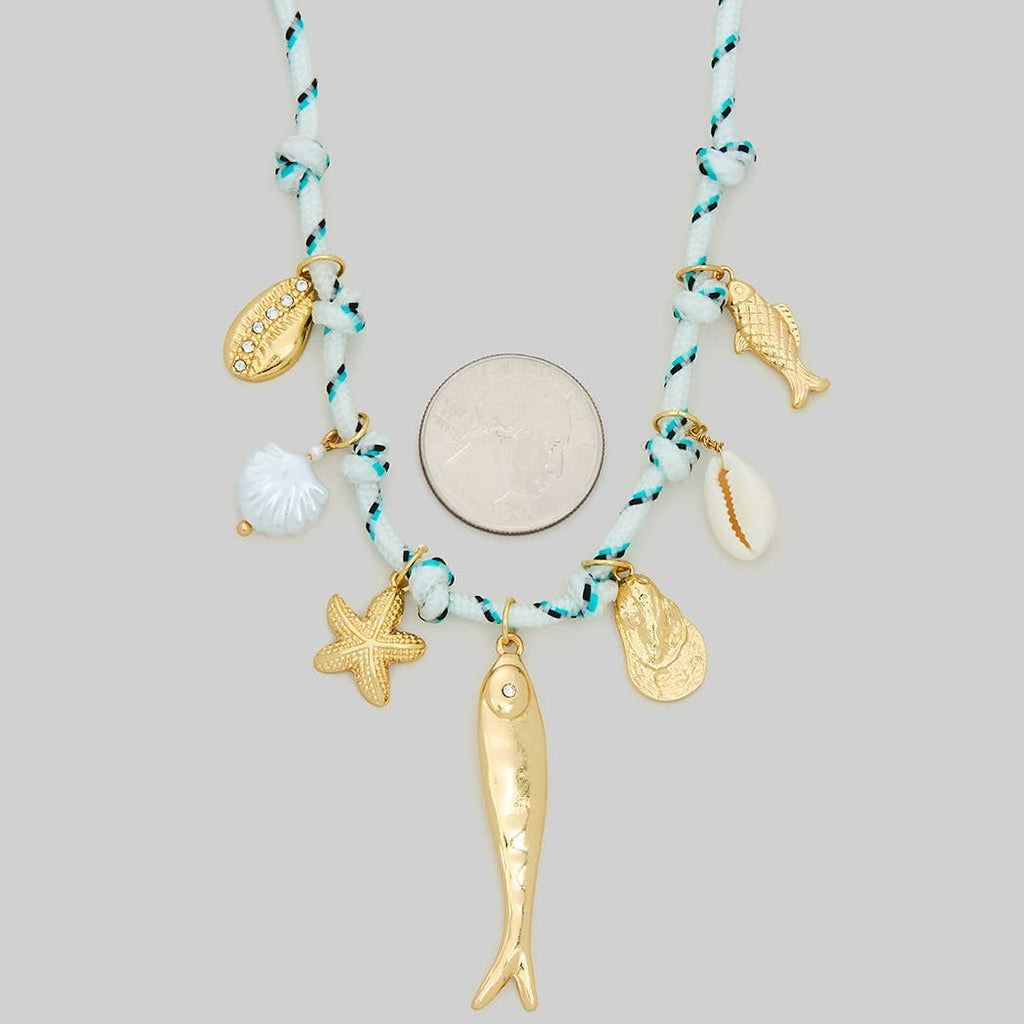 SEA CHARM CORD NECKLACE