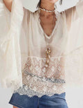 Gypsy Lace Sheer Top-Ivory