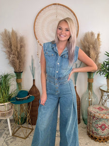 Setting Trends Button Up Jumpsuit