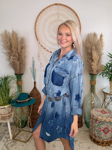 Star Power Denim Dress