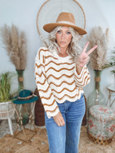 Load image into Gallery viewer, Vintage Waves Knit Sweater
