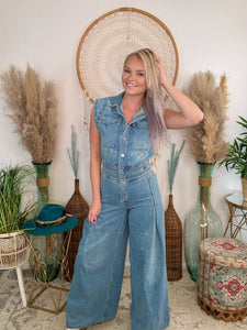 Setting Trends Button Up Jumpsuit