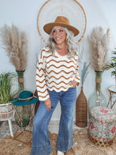 Load image into Gallery viewer, Vintage Waves Knit Sweater
