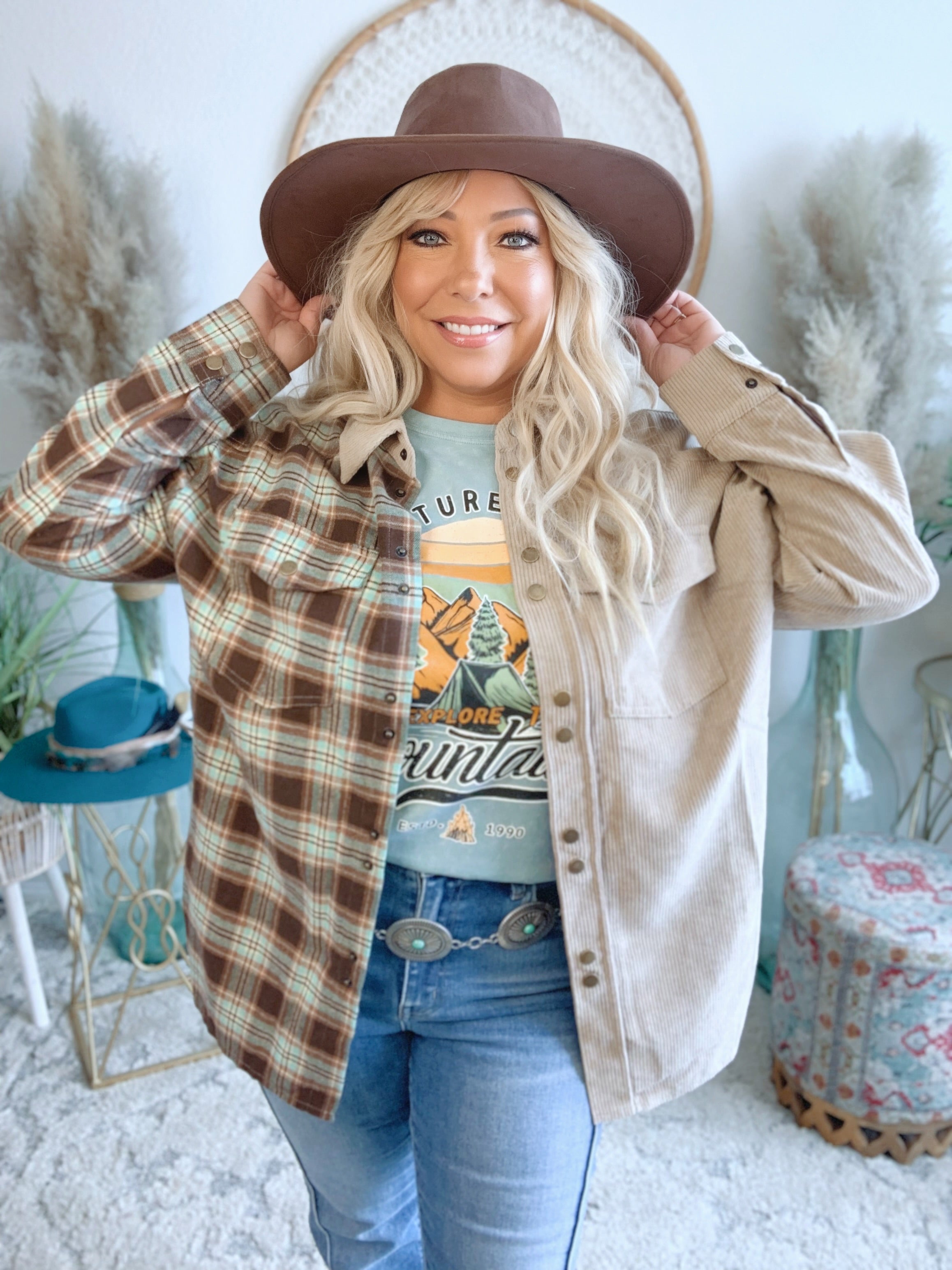 Boho Babe Braided Bolero Hat-Brown